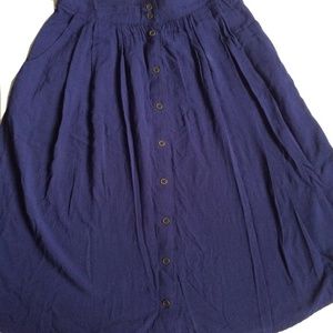 Blue 100% cotton skirt